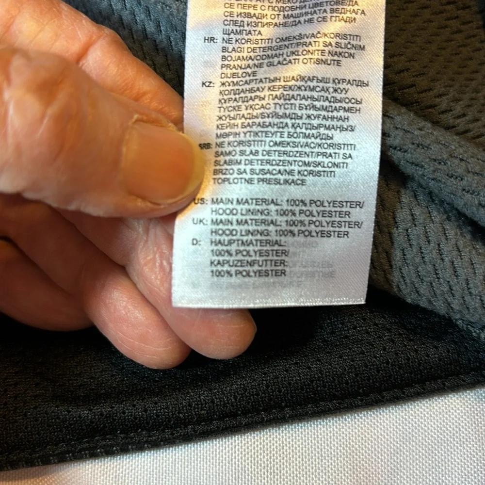 Adidas Gray Performance Hoodie Hooded Sweatshirt Size Large